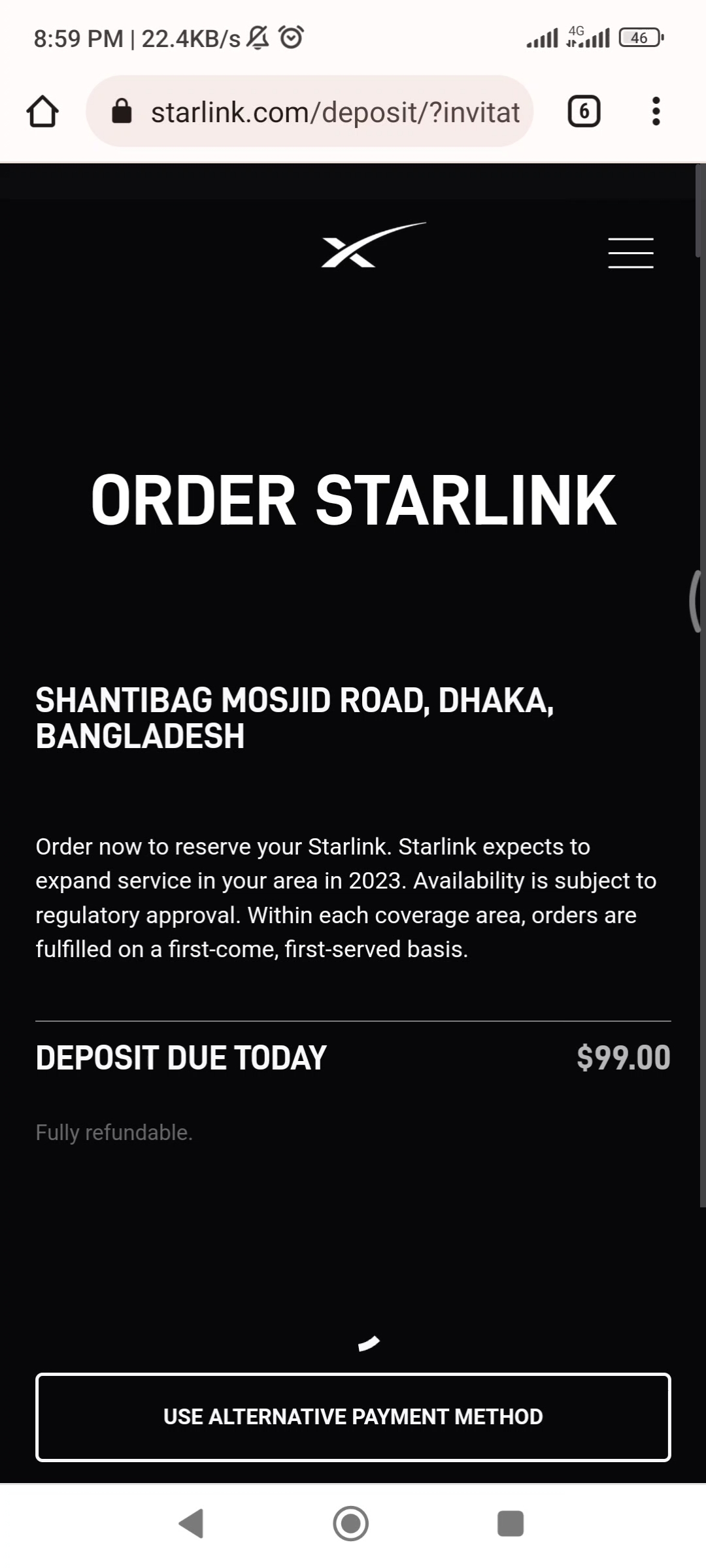 The News That Musk’s Starlink internet taking preorders for Bangladesh Is Worthless