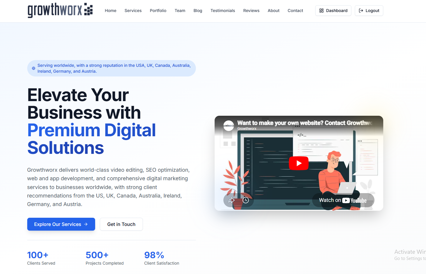 Growthworx BD website