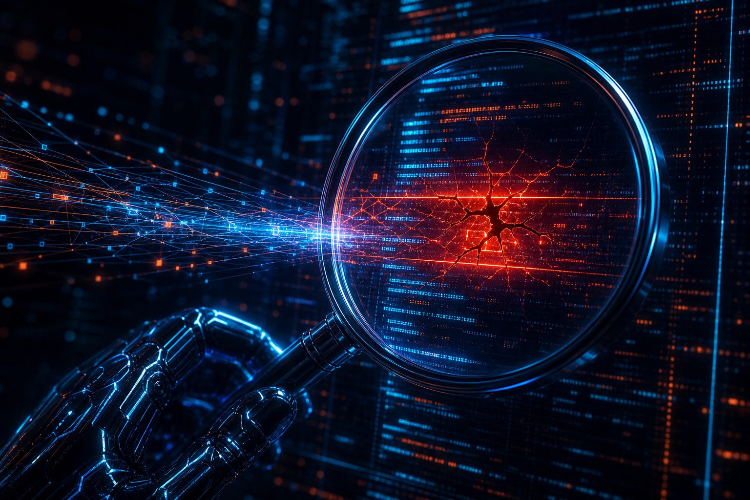 AI analyzing code for cybersecurity vulnerabilities